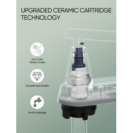 Cobbe Black Bathroom Faucets 3 Hole, 4 Inch Bathroom Sink Faucet with Pop Up Drain and 2 Supply Hoses, 2 Handle Centerset Bathroom Faucet for Sink Vanity, Matte Black