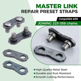 3PCS Pocket Chainsaw Breaker Chain Saw Repairing Mending Tool Set Replacement Accessories with 10 Sets 0.325in Chainsaw Chain Joiner Link Repair