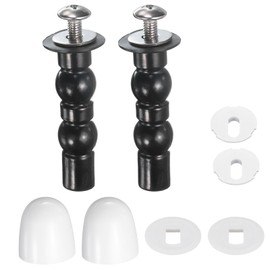 uxcell 2 Pack Toilet Seat Hinges Screw Toilet Seat Hinge Bolt Screws Device Rubber Top Nuts Screw with Two Expandable Ball for Top Mounting Toilet Seat Hinges Replacement Parts Kit