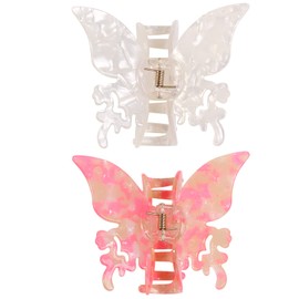 Jayongnee clip Butterfly Hair Claw Clips for Women,Large Non-slip Hair Jaw Clips,Hair Clips for Thin Hair,French Design Hair Clamps Jaw Clips for Girls Medium Acetate Butterfly Hair Claws