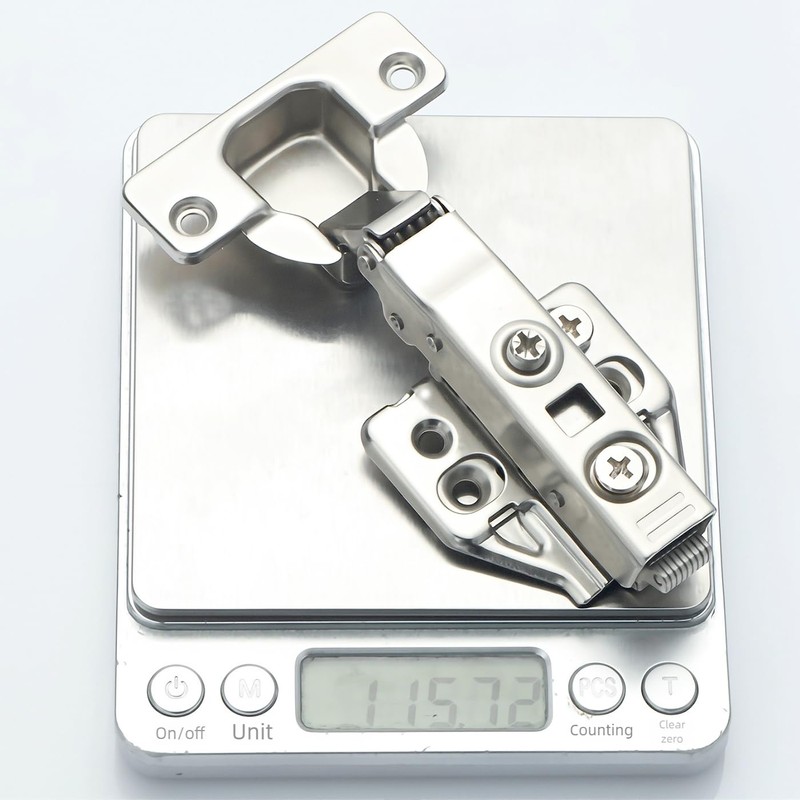 2pcs Fully Covered American Style 105 Degree Frameless Cabinet Hinges,
