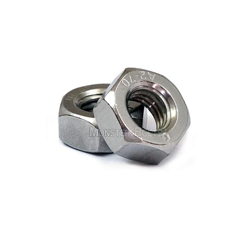 MonsterBolts - #2-56 Hex Nuts, Stainless Steel, 25 Pack