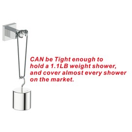 KANARY All Metal Square Handheld Shower Bracket Hand Held Shower Holder (Brushed Nickel)
