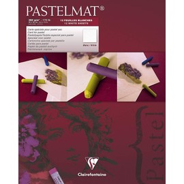 (24 x 30 cm, Card Pad No 5) - Clairefontaine 24 x 30 cm PastelMat Pastel Card Pad No5, 360 g, 12 Sheets, Assorted Colours