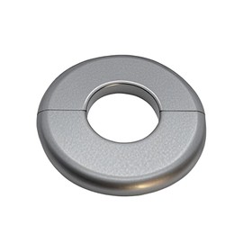 CAcoverVA 1 Piece ABS Wall Split Flange Round Self-Adhesive Escutcheon Plate Cover Plumbing Pipe Cover for Water Pipe Faucet Decoration 1.1"/28mm, Silver