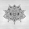 Sacred Lotus Flower Stencil Template for Walls and Crafts -