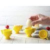 Egg Cup Set of 4,Ceramic Cute Chick Egg Cups, Funny