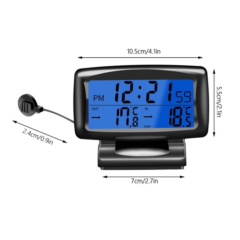 Car Temperature Dashboard Clock,Car Digital Clock Alarm Thermometer LED Clocks