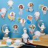 Fuutreo 60 Pcs Astronaut Cutouts Astronaut Planet Rocket Spacecraft DIY