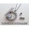 Custom Graduate Circle Floating Charm Locket Necklace, Stainless Steel Locket,