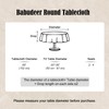 Round Vinyl Tablecloth, 60 Inch Round Tablecloth with Flannel Backing,
