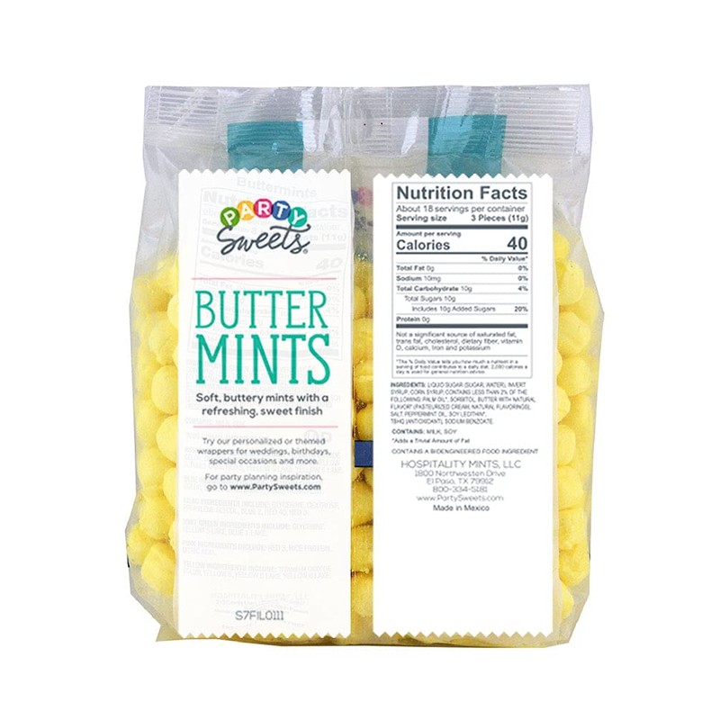 Party Sweets Yellow Buttermints, 2.75 Pound, Appx. 350 pieces from