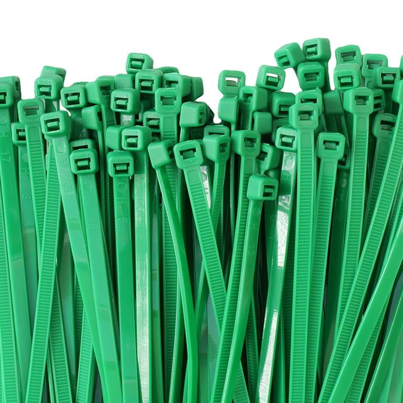 HORZEFIX Cable Ties Pack of 100 Green Long UV Resistant