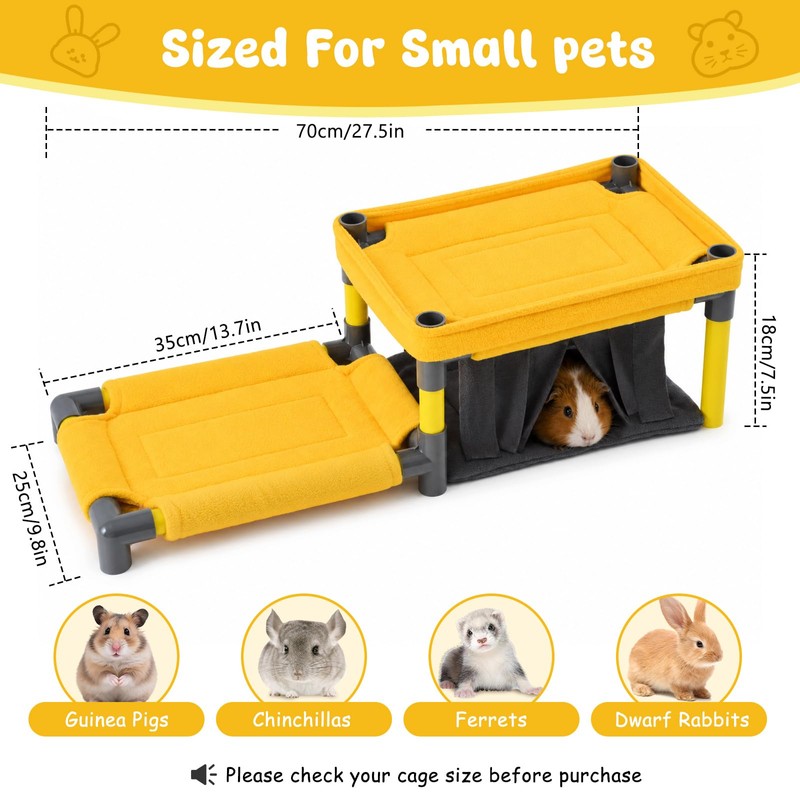 Guinea Pig Bunk Bed 27.5 x 9.8 x 7.5 in,