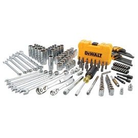 DEWALT DEWALT Mechanics Tools Kit and Socket Set, 142-Piece, 1/4 & 3/8" Drive, MM/SAE (DWMT73802)