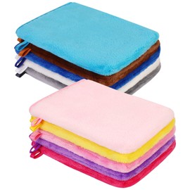 PHOGARY 10 Pack Flannel Face Cloths, Face Flannels Reusable Makeup Remover Mitt, Super Absorbent & Soft Baby Face Body Cloth, 21X15cm Small Face Towels (10 Color)