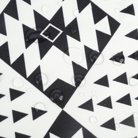 Adabana Outdoor Waterproof Throw Pillow Covers Set of 2 Outdoor Geometric Decorative Pillow Covers for Patio Funiture Garden 18x18 Inch Black and White