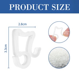 Yunova Gutter Hooks for Outdoor Lights, Heavy Duty Christmas Light Clips for Roof, Fence, Eaves, Railings - Windproof, Weatherproof, Easy to Install Gutter Light Hangers, for All