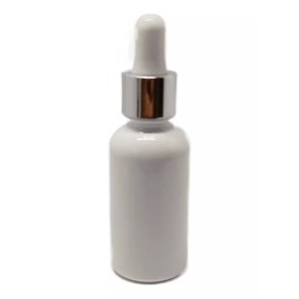 Meliars Gotero 30 Ml Frasco Blanco Con Bulbo Plata Blanco (50 Pzs)