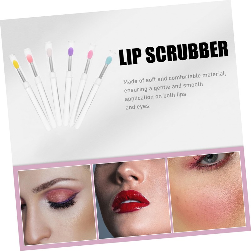 SAFIGLE 6pcs Lip Brush Covers Multi-purpose Lip Makeup Applicators for
