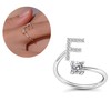 Yifnny Alphabet Ring, Initial Ring 26 Alphabet Inlaid Cubic Zirconia