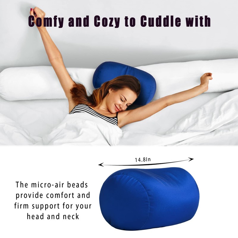 Focustree Squish Bean Bed Microbead Pillow Bolster Tube Body Pillow