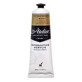 Chroma Atelier Interactive Acrylic - 80 ml Tube - Rich Gold