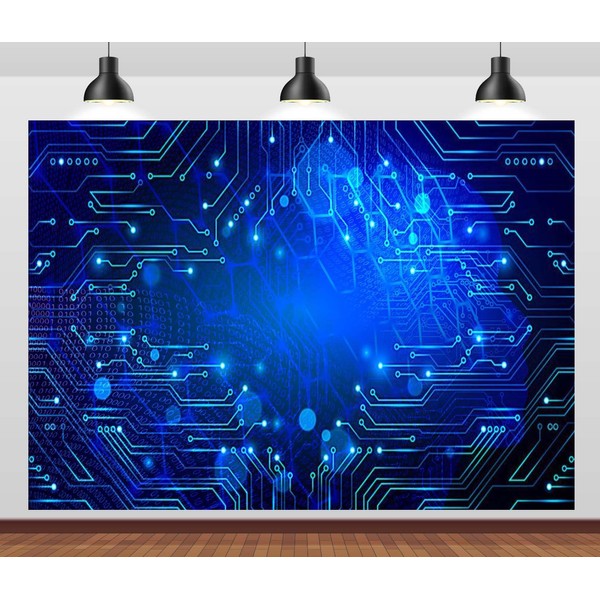 BELECO 10x8ft Fabric Technology Binary Web Glob Backdrop Virtual World