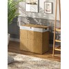 Greenstell Laundry Hamper with lid, No Install Needed, 130L Wicker