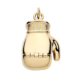 Old English Jewellers 9ct Yellow Gold on Silver Opening Boxing Glove Pendant