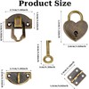 Wooden Box Padlock Set, Zinc Alloy Haspa (Bronze)