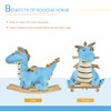 Qaba Kids Plush Ride-On Rocking Horse Toy Dinosaur Ride Rocking