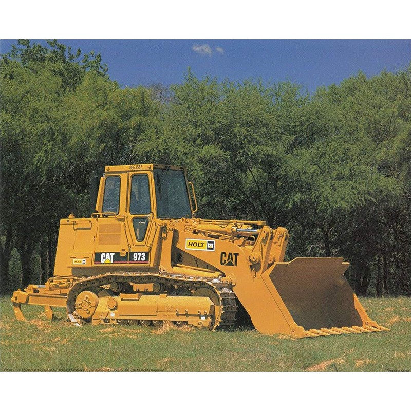 Wall Decoration Picture Caterpillar Dozer Construction Vehicles Four Set Poster