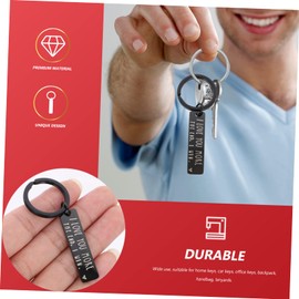 COLLBATH Keychain Accessories 'i ' Stainless Steel Pendant Keyring Fashion Keyring for Men Women