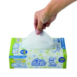 Japax MZB102 Dish Drainer Net, White (Blue Mouth), Expanded, Width 11.4 x Height 11.8 inches (29 x 30 cm), 100 Pieces, Deep Drainage, Triangular Corner, Multi-Use, Stockings, Easy to Remove, Box Type, Kitchen Drainage Net