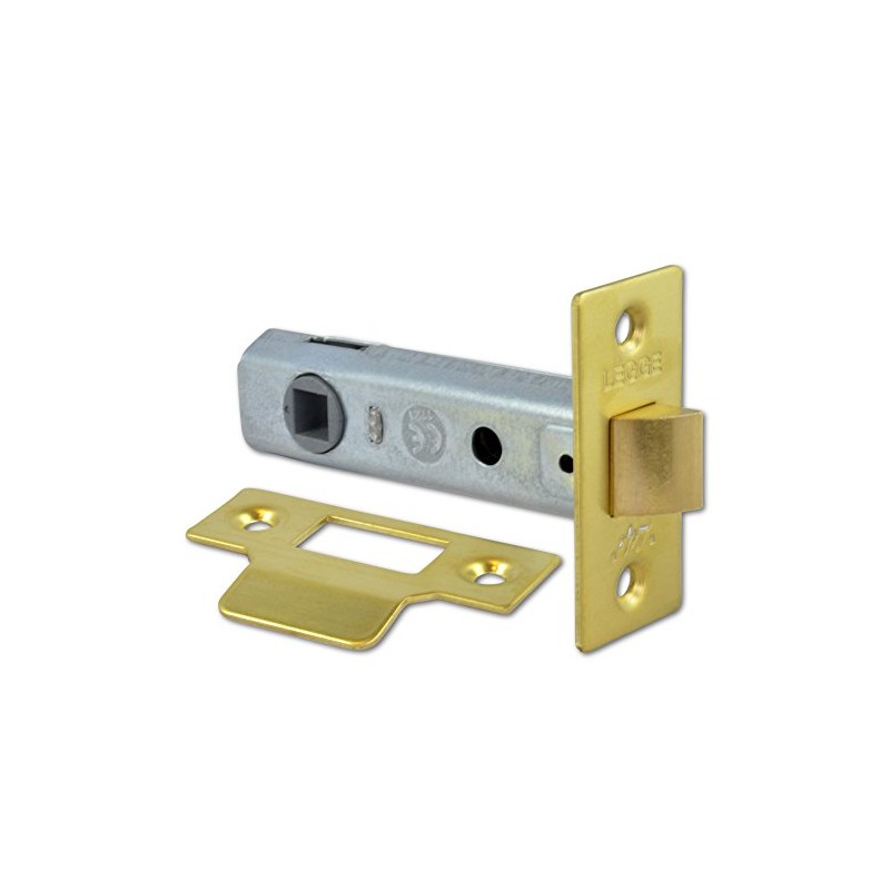 Legge 3722 Tubular Latch - 79mm Polished Brass