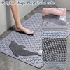 21.6"x33.5" Non Slip Shower Mat with Suction Cups, Drain Holes