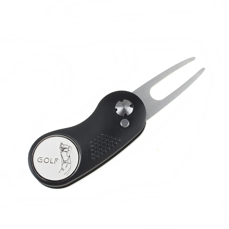 KOFULL Pitch Mark Repair Tool+2 Ball Maker+Clip Golf Pitch Mark