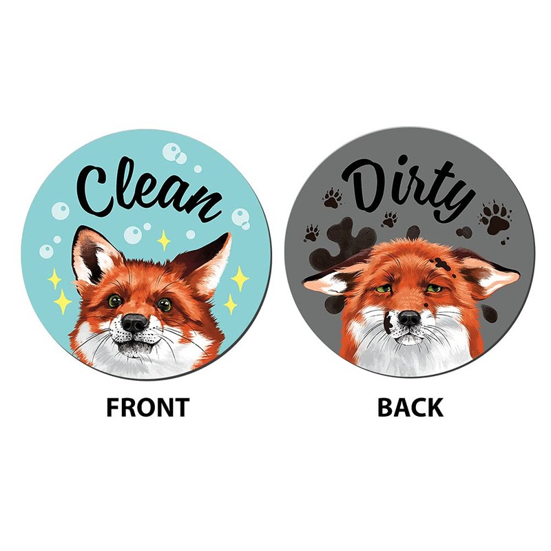 WIRESTER 3.5 inch Clean Dirty Sign Double-Sided Magnet Flip Decoration