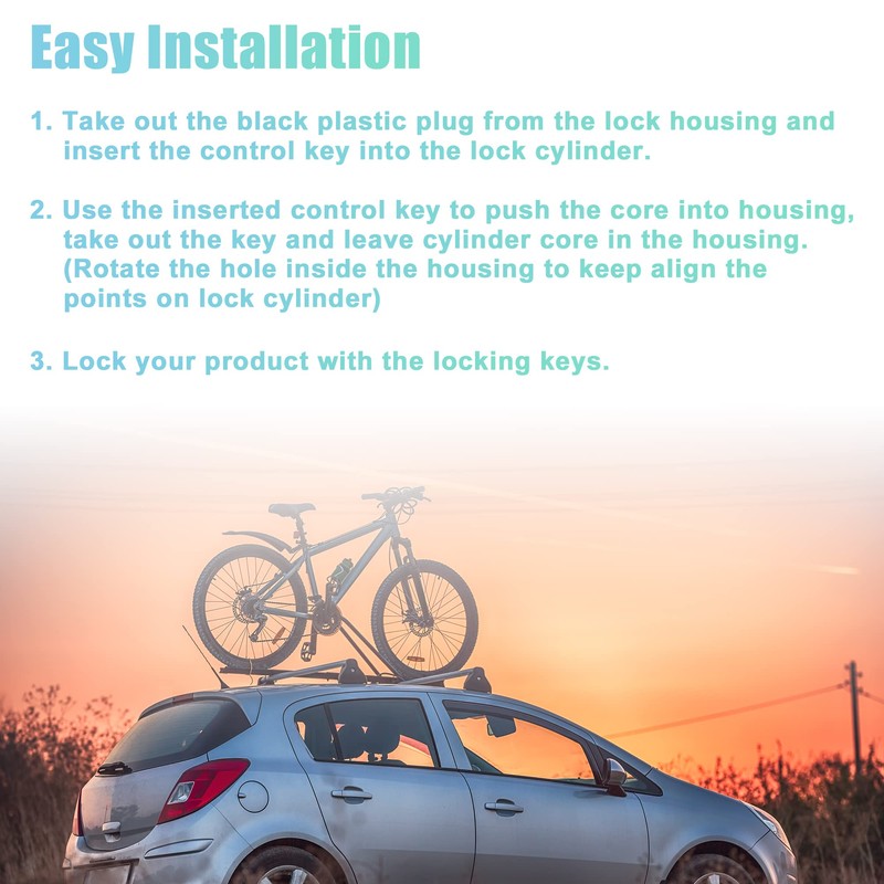 X AUTOHAUX Keyed Cylinder Lock for Yakima Car Rack System