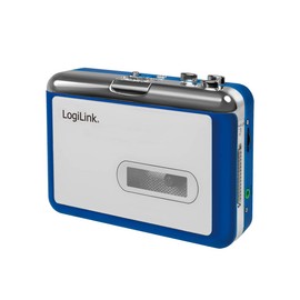 LogiLink UA0393 - Bluetooth cassette player wirelessly play via your speakers or headphones, additional 3.5 mm socket for wired headphones, BT version 5.0