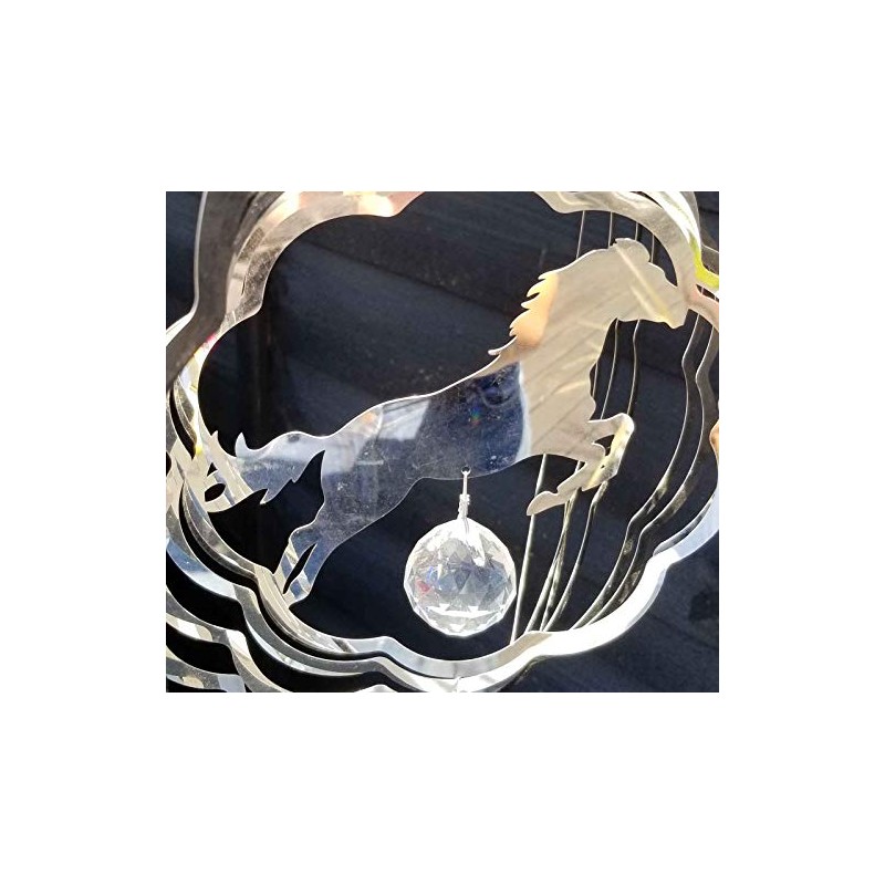 Stainless Steel Wind Spinner - 3D Mobile - Leaping Horse