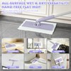 Hands Free Flat Mop with 63" Long Handle, Clamp Mop,Click