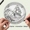 Sobriety Coin with Liquid Sand, Recovery Ship Challenge Coin, One