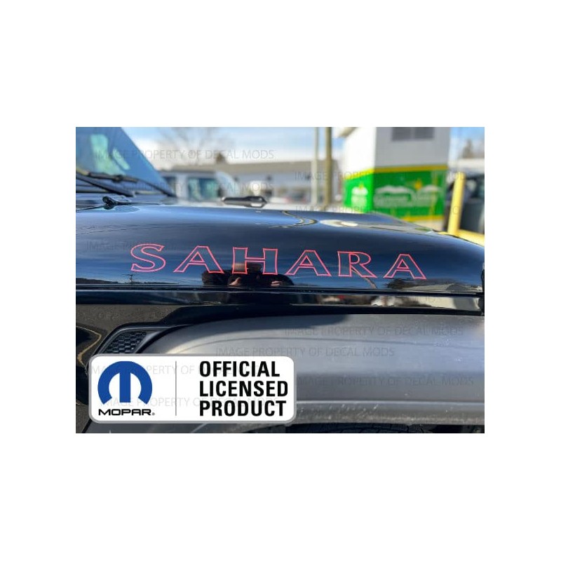 Decal Mods Sahara Hood Graphic Decals Emblems fits Jeep Wrangler