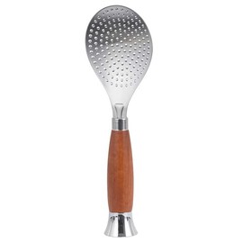 Stainless Steel Rice Paddle Spoon Spatula Non Stick for Rice Mashed Potato Salads, Wood Handle, Apply for Kitchen Home Restaurant Serving - 8.5-inch Long