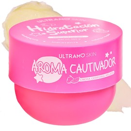 Crema Corporal Hidratante Diaria, Humectante Nutritiva Para Piel Seca a Muy Seca, Hidratación por 24 Horas, 250 g, Sabor y Fresa