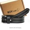 ROYBELE Mens belt, 1.5 inch wide Full Grain Real Leather