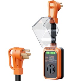 FOCSPROD RV Surge Protector 50 Amp, 16000J Surge Protection RV Circuit Analyzer, 2025 Upgraded Voltage Protection RV Electrical with Waterproof Cover, RV Plug Adapter for Camping, Travel Trailers