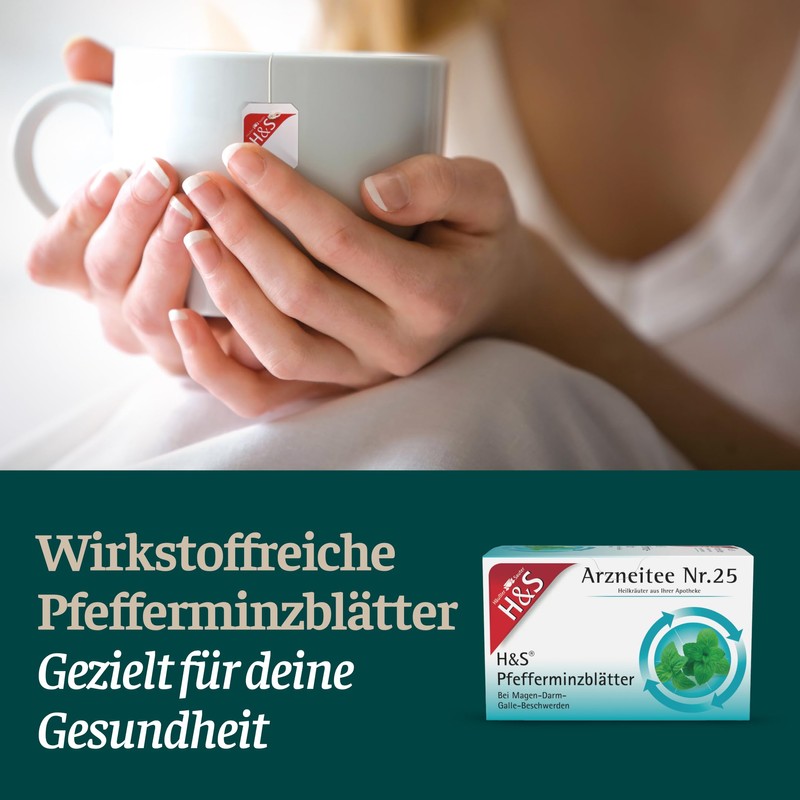 H&S Peppermint Leaves: Medicinal Tea No. 25 Peppermint Tea for